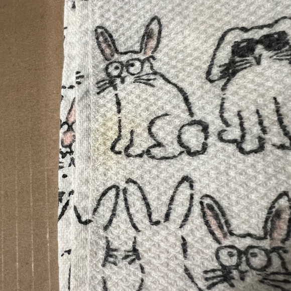 CASABA Bunny With Pink Pom-Poms Kitchen Towels (Set Of 2) - Picture 7 of 9